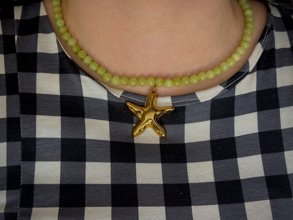 Lime Star Necklace